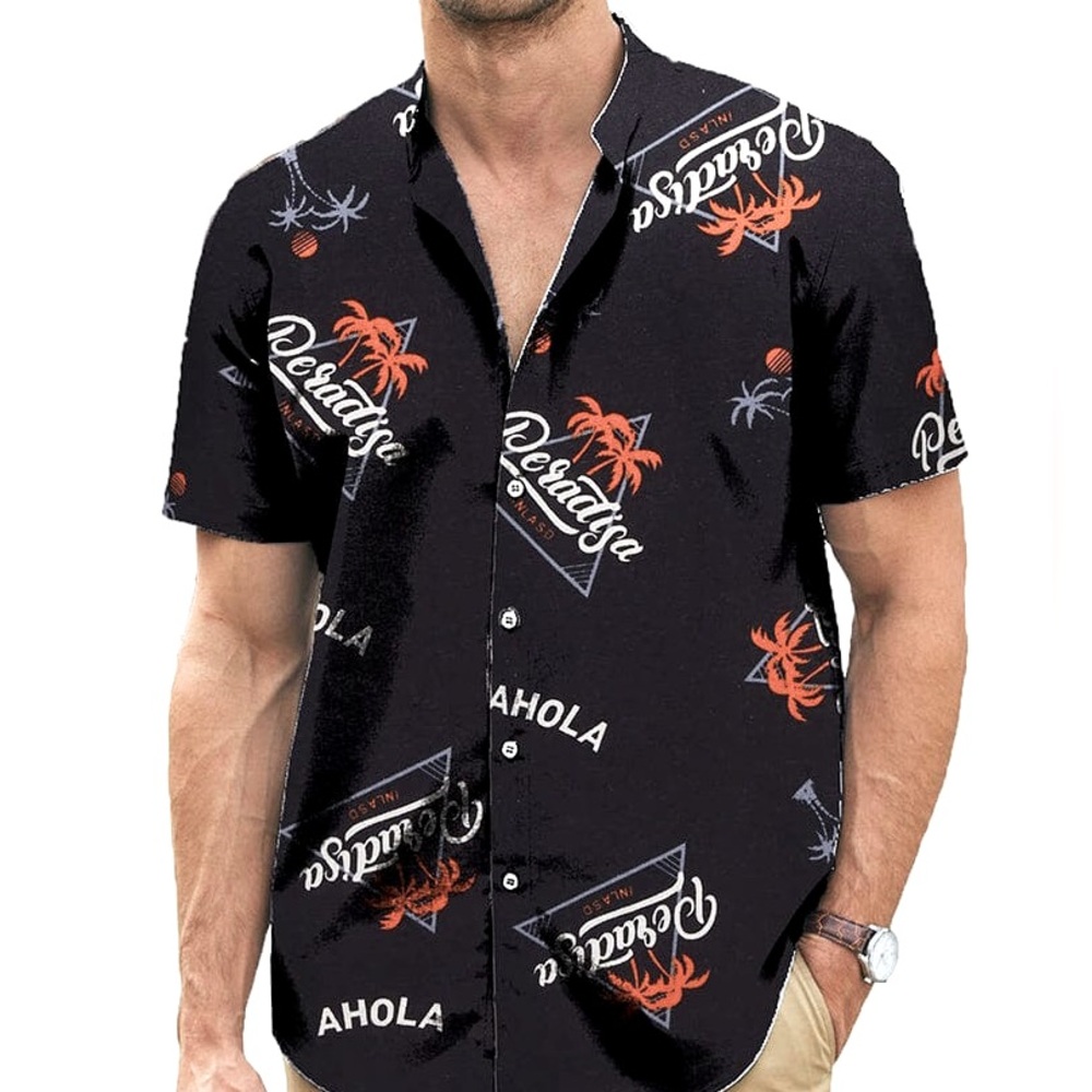 (A11) Coofandy Classic Printed Linen Blend Shirt,‎ Size Large, NWT